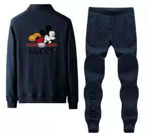 gucci tracksuit hommess cheap mickey mouse back blue,gucci jogging outfit